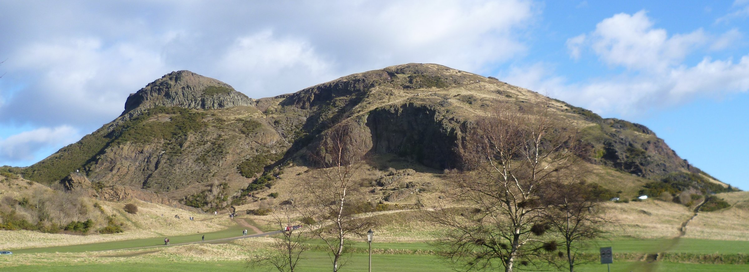 Arthur's Seat, the extinct volcano hill overlooking Edinburgh.